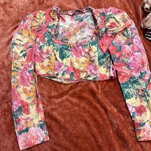 Zara flower blouse